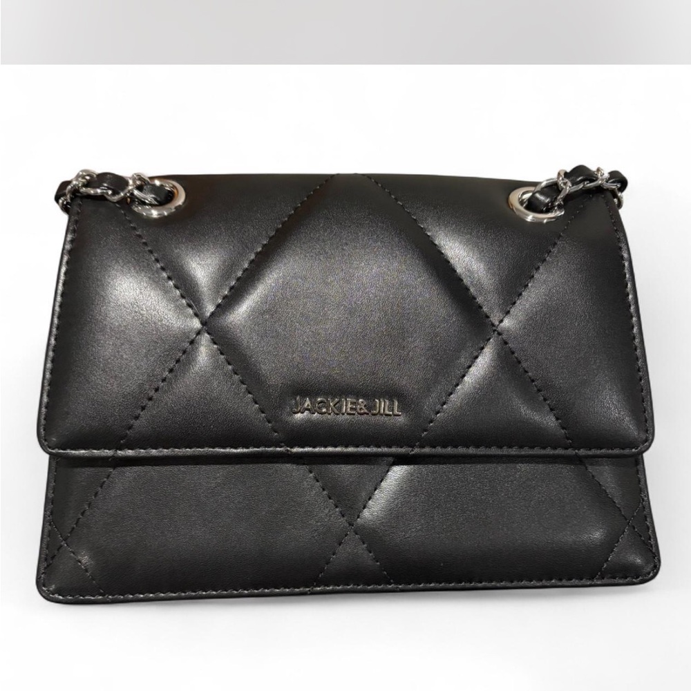 Jackie&Jill Black Quilted fake‎ leather purse Bag